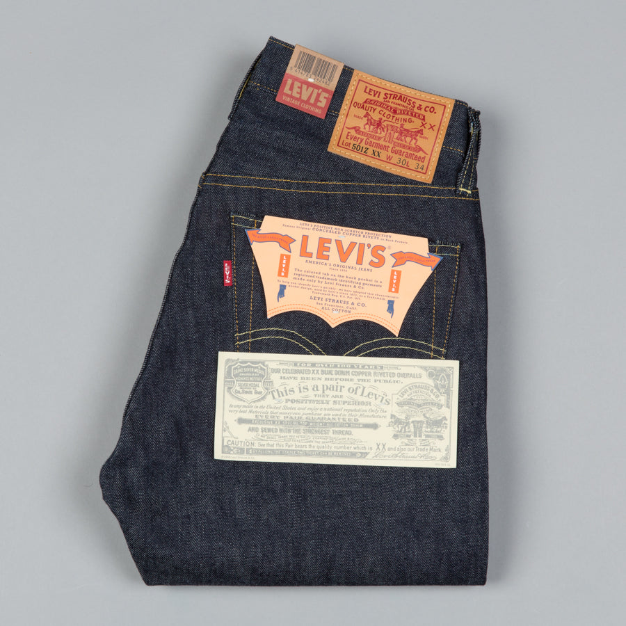 Vintage Levi Strauss Levis LVC Selvedge 501 Z Mid Blue Denim 