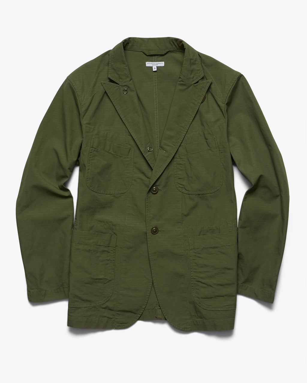 ENGINEERED GARMENTS | BEDFORD JACKET OLIVE COTTON RIPSTOP | Supply ...