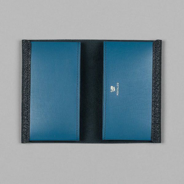 POSTALCO-GEOLOGY LEATHER CARD HOLDER NAVY-Supply & Advise