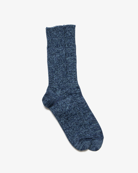 ROTOTO-DENIM TONE CREW SOCKS BLUE DENIM-Supply & Advise