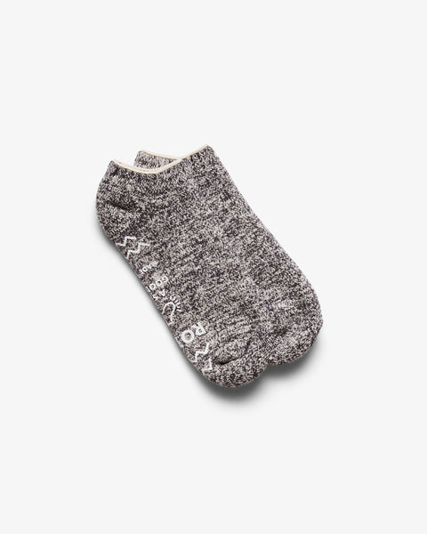 ROTOTO-RECYCLED COTTON PILE SOCK SLIPPERS IVORY/CHARCOAL-Supply & Advise